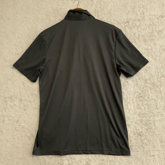 NEW Adidas Golf Polo Men's M Black & Gray Stripe Polyester Shirt - Picture 3 of 8
